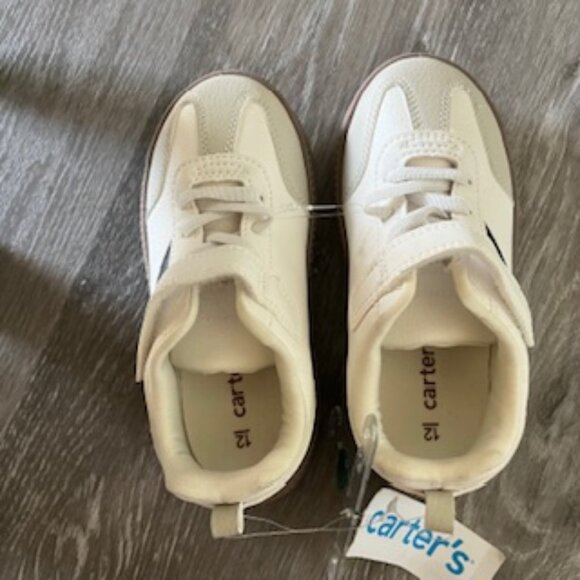 Carter's Other - 🧡3/15 NWT Carter's White Black Sneakers Kids Boys Unisex 12M
